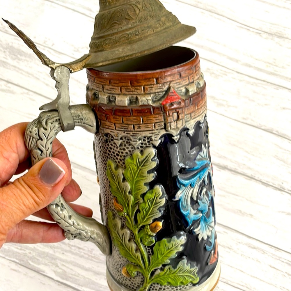 German Vintage OKTOBERFEST Heidelberg Crest Gerz beer stein - Picture 3 of 9